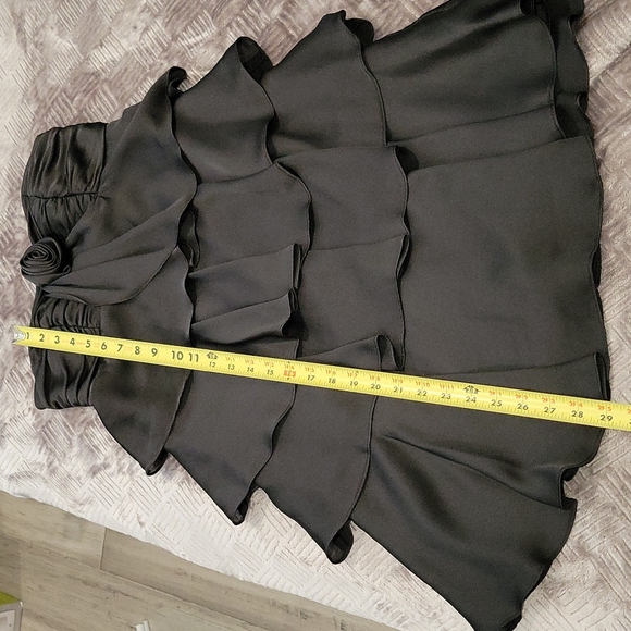 BCBG black strapless tired dress - Picture 6 of 7